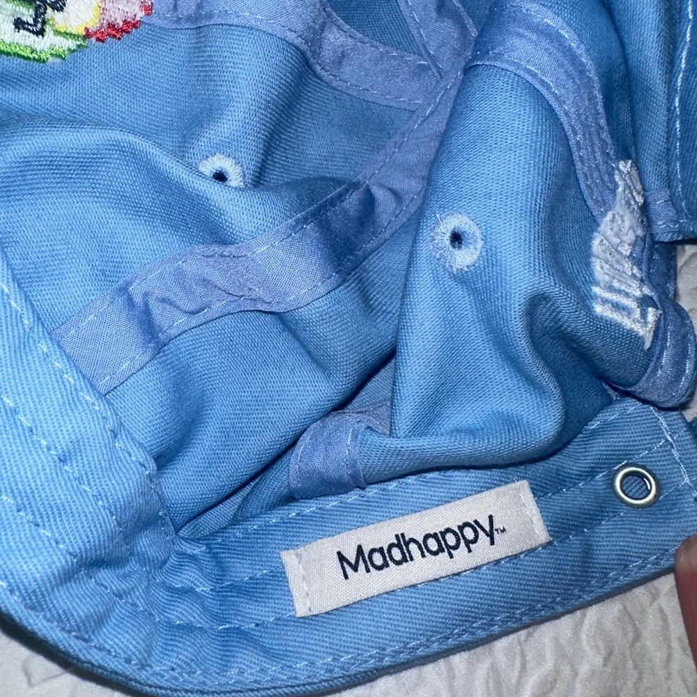 Madhappy Shades Rainbow Embroidered Dads Nouns Hat in Light Blue NWT - Picture 7 of 7